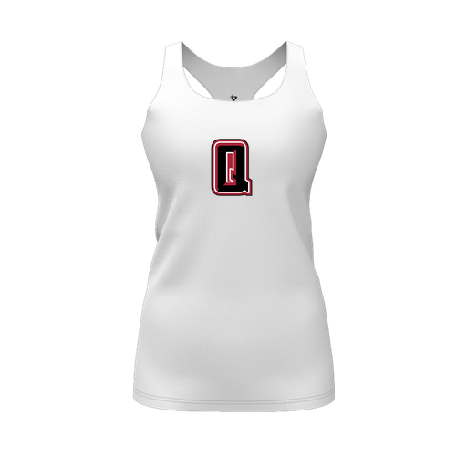 [CUS-DFW-RCBK-PER-WHT-FYS-LOGO1] Racerback Tank Top (Female Youth S, White, Logo 1)