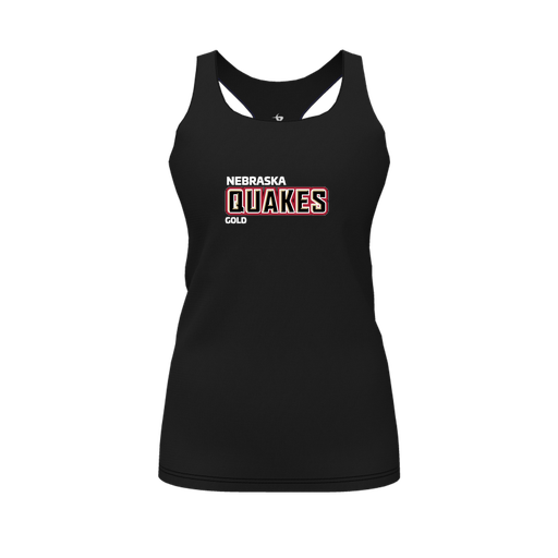 [CUS-DFW-RCBK-PER-BLK-FYS-LOGO2] Racerback Tank Top (Female Youth S, Black, Logo 2)