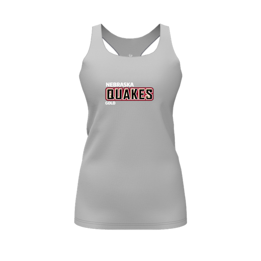 [CUS-DFW-RCBK-PER-GRY-FYS-LOGO2] Racerback Tank Top (Female Youth S, Gray, Logo 2)