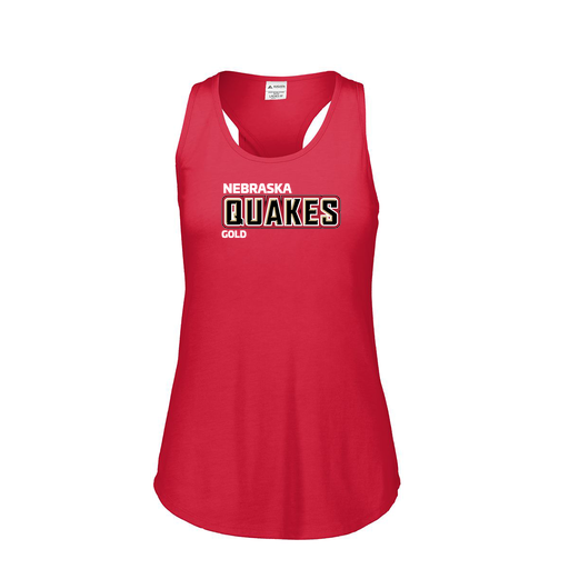 [FT0TUBRD-FAS-LOGO2] Ladies Tri Blend Tank Top (Female Adult S, Red, Logo 2)
