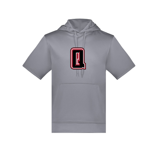 [6871.059.S-LOGO1] Men's Dri Fit Short Sleeve Hoodie (Adult S, Gray, Logo 1)