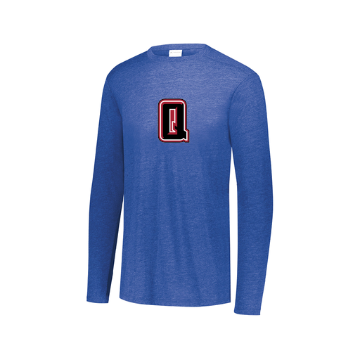 [3075.U55.XS-LOGO1] Decker Men's Tri-Blend T-Shirt - Long Sleeve (Adult XS, Royal, Logo 1)