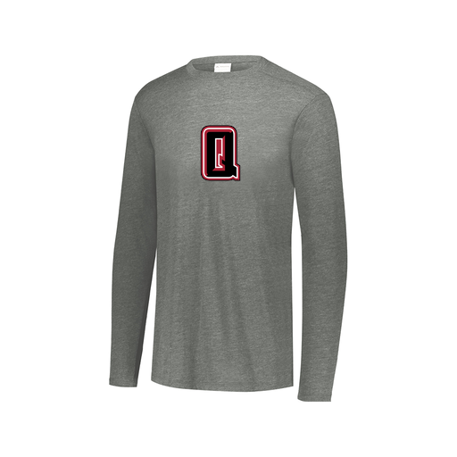 [FTLCUBGY-AXS-LOGO1] Decker Men's Tri-Blend T-Shirt - Long Sleeve (Adult XS, Gray, Logo 1)