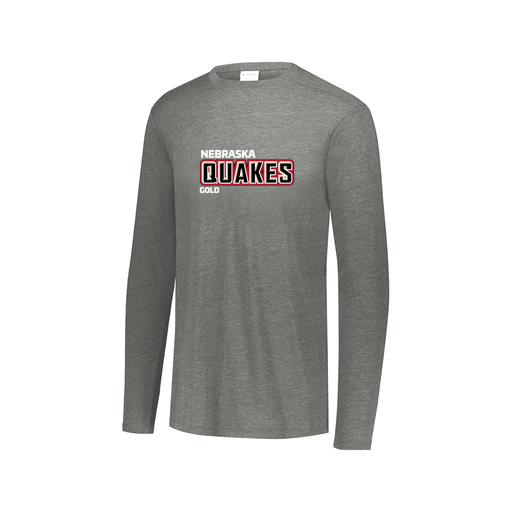 [FTLCUBGY-AXS-LOGO2] Decker Men's Tri-Blend T-Shirt - Long Sleeve (Adult XS, Gray, Logo 2)